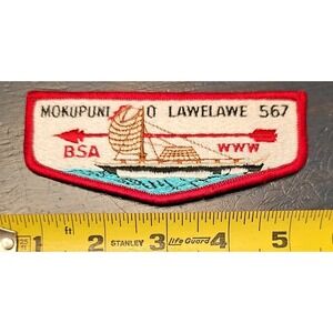 Vintage OA Mokupuni O Lawelawe Lodge 567 Flap Patch Aloha Council BSA Oahu HI